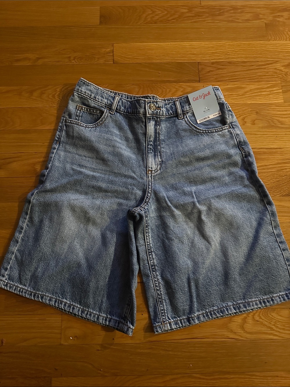Cat & Jack Mid Rise Medium Wash Denim Bermuda Shorts